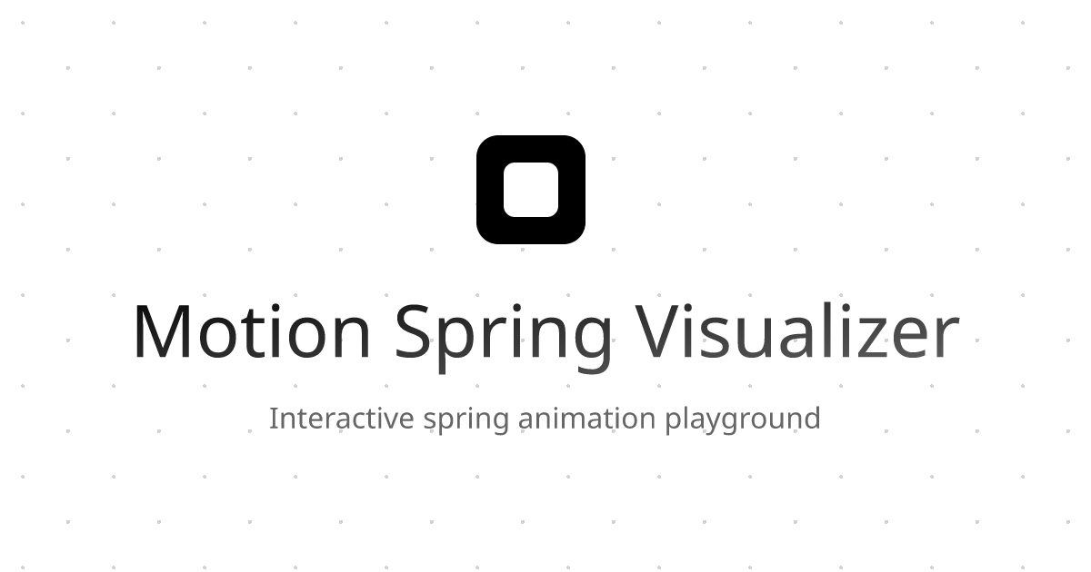 Motion Spring Visualizer